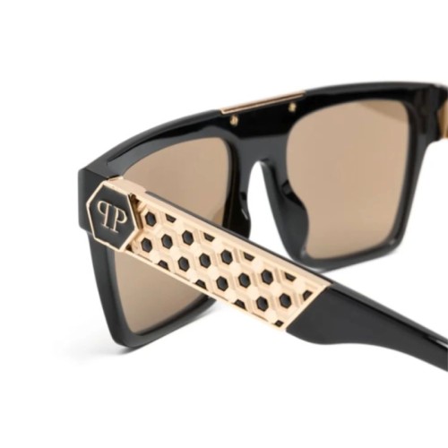Philipp Plein - Ochelari de soare - SPP080 BADGE - 700G - 55