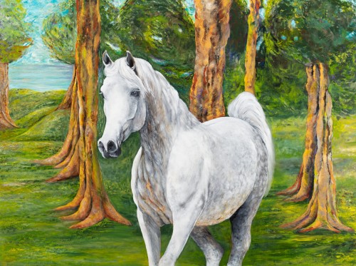 Fanni Mikó - Picturi - HORSE - 2024, ACRYLIC, CANVAS - 120 X 160