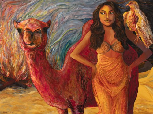 Fanni Mikó - Picturi - THE DESERT AT NIGHT - 2023, ACRYLIC, CANVAS - 90 X 120