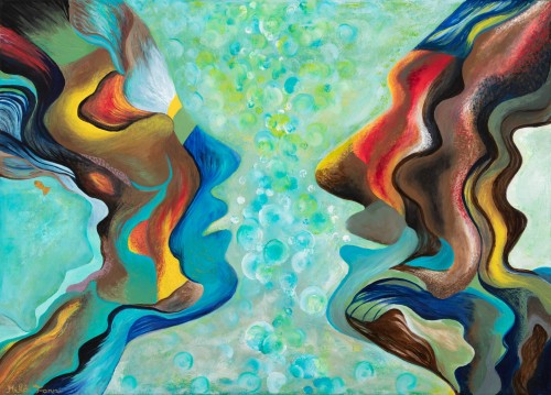 Fanni Mikó - Picturi - YOU AND ME - 2023, ACRYLIC, CANVAS - 50 X 70