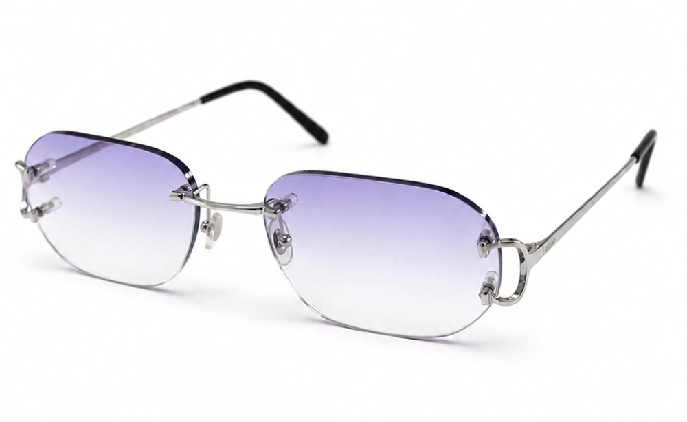Cartier - Ochelari de soare - CT0092O With Purple Custom Lens - 002 - 53 - CU LENTILE FOTOCROMATICE