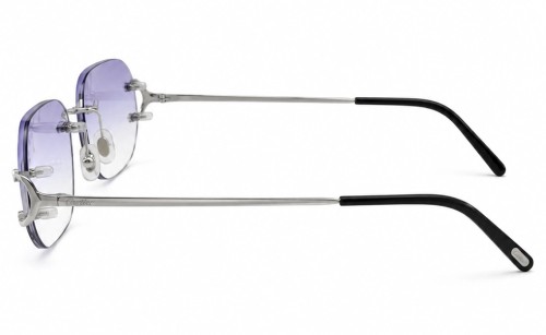 Cartier - Ochelari de soare - CT0092O With Purple Custom Lens - 002 - 53 - CU LENTILE FOTOCROMATICE