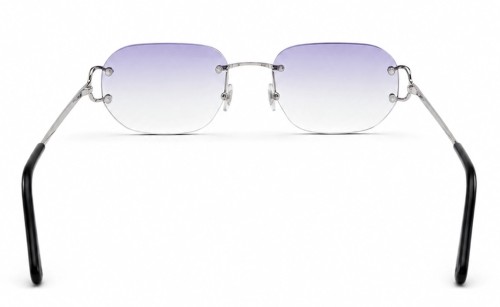 Cartier - Ochelari de soare - CT0092O With Purple Custom Lens - 002 - 53 - CU LENTILE FOTOCROMATICE