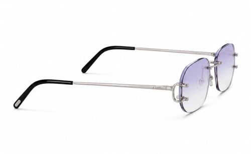 Cartier - Ochelari de soare - CT0092O With Purple Custom Lens - 002 - 53 - CU LENTILE FOTOCROMATICE