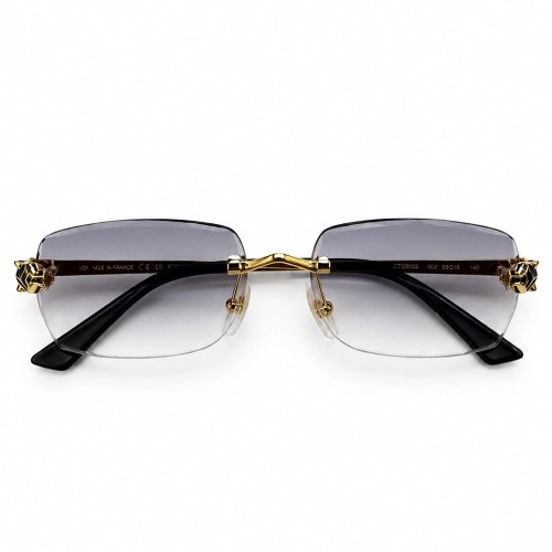 Cartier - Ochelari de soare - CT0418O with Diamond Cut Lenses Style - 001 - 58 - LIMITED EDITION
