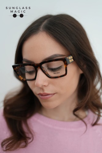 MIU MIU MU 02XV - ​VAU1O1 - ​54 Cadru optic Havanna Pătrat