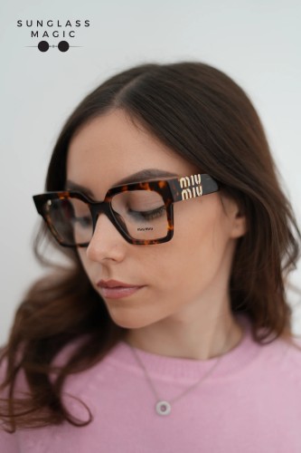 MIU MIU MU 04UV - ​VAU1O1 - ​52 Cadru optic Havanna Pătrat