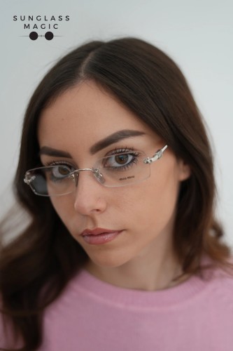 MIU MIU MU 50YV - 1BC1O1 - 52 Cadru optic Argint Dreptunghi