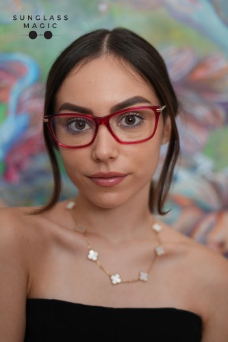 Chopard VCH299 - 07AK - 54 Cadru optic Roșu, Aur Pătrat