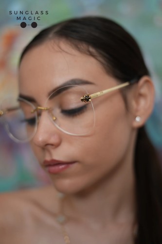 Cartier CT0418O - 001 - 58 Cadru optic Aur Pernă (rotunjită)
