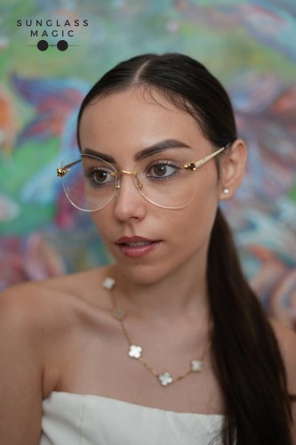 Cartier CT0418O - 001 - 58 Cadru optic Aur Pernă (rotunjită)