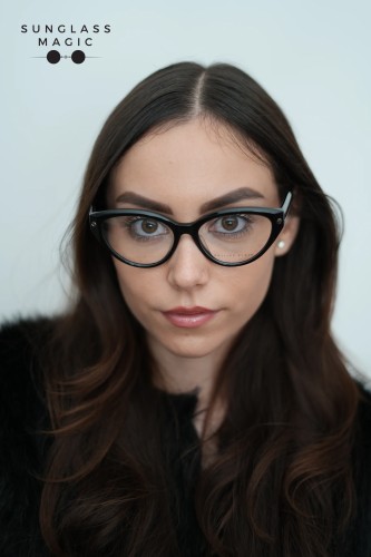 Philipp Plein VPP052 CATEYES - 0700 - 54 Cadru optic Negru Cat Eye (Ochi de pisică)