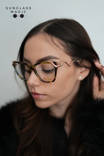 Roberto Cavalli VRC020M - AGGY - 55 Cadru optic Havanna Cat Eye (Ochi de pisică)