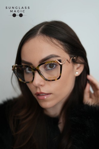 Roberto Cavalli VRC020M - AGGY - 55 Cadru optic Havanna Cat Eye (Ochi de pisică)