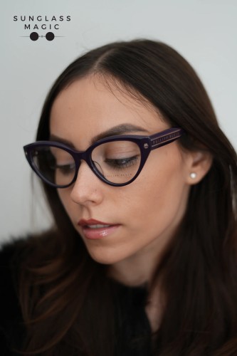 Philipp Plein VPP052 CATEYES - 09NU - 54 Cadru optic Violet Cat Eye (Ochi de pisică)