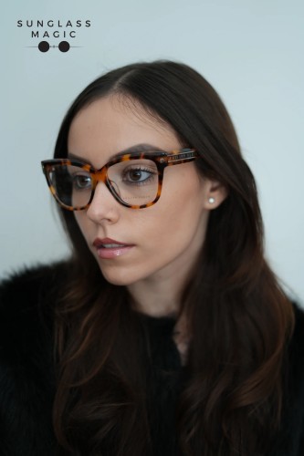 Philipp Plein VPP051 FLYING BUTTERFLY - 0728 - 55 Cadru optic Havanna Cat Eye (Ochi de pisică)