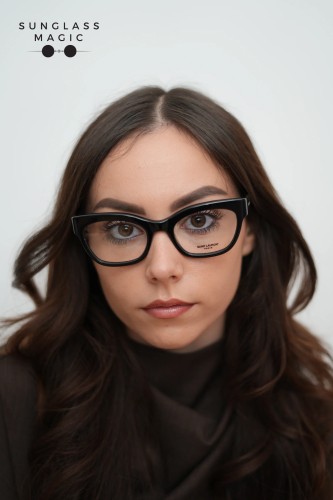Saint Laurent SL643 - 001 - 52 Cadru optic Negru Cat Eye (Ochi de pisică)