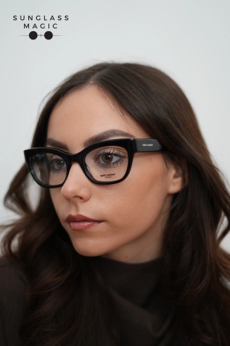 Saint Laurent SL643 - 001 - 52 Cadru optic Negru Cat Eye (Ochi de pisică)