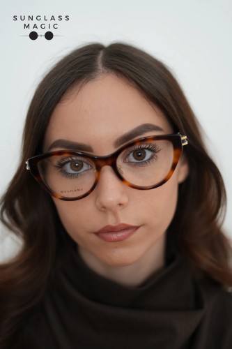 Bvlgari BV50045F B ZERO1 - 053 - 54 Cadru optic Havanna Cat Eye (Ochi de pisică)