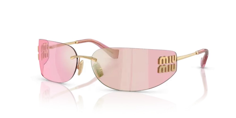 MIU MIU MU A51S - 5AK90Y - 75 Ochelari de soare Aur Dreptunghi