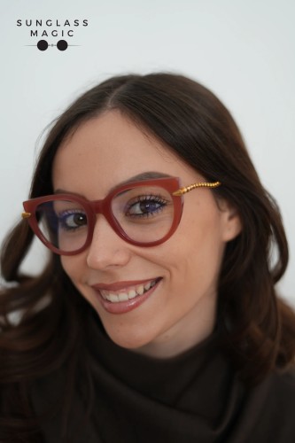 Bvlgari BV50001I - 047 - 51 Cadru optic Roz Pernă (rotunjită)