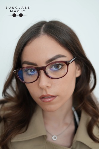 Tom Ford TF6075-D-B ECO - 069 - 50 - CU LENTILE CU FILTRU PENTRU LUMINĂ ALBASTRU-VIOLET Cadru optic Oval