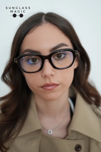 Tom Ford TF6005-D-B - 052 - 51 - CU LENTILE CU FILTRU PENTRU LUMINĂ ALBASTRU-VIOLET Cadru optic Havana închis Pătrat