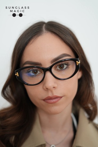 Tom Ford TF6031-B ICON COLLECTION - 001 - 53 - CU LENTILE CU FILTRU PENTRU LUMINĂ ALBASTRU-VIOLET Cadru optic Negru Cat Eye (Ochi de pisică)