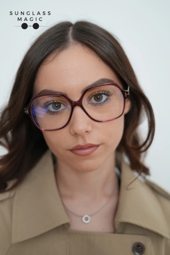 Tom Ford TF6062-B - 071 - 57 - CU LENTILE CU FILTRU PENTRU LUMINĂ ALBASTRU-VIOLET Cadru optic Burgundia Pătrat