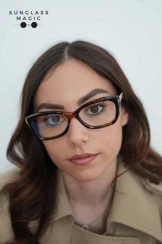 Tom Ford TF6046-B ECO - 052 - 55 - CU LENTILE CU FILTRU PENTRU LUMINĂ ALBASTRU-VIOLET Cadru optic Lucios/închis Havana Cat Eye (Ochi de pisică)