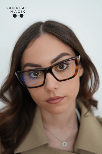 Tom Ford TF6047-B - 053 - 54 - CU LENTILE CU FILTRU PENTRU LUMINĂ ALBASTRU-VIOLET Cadru optic Havana Cat Eye (Ochi de pisică)