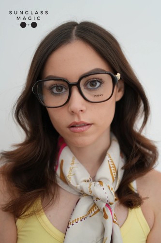 VERSACE VE3386D - 5534 - 55 Cadru optic Semitransparent maro Pătrat