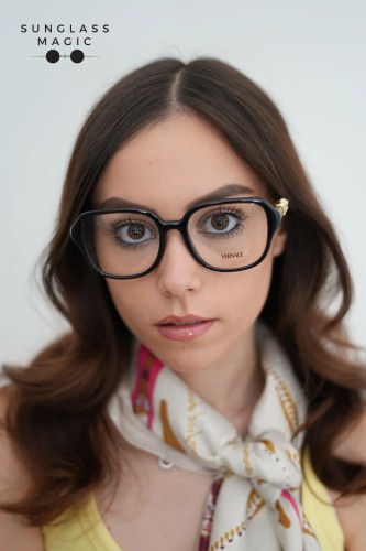 VERSACE VE3386D - GB1 - 55 Cadru optic Negru Pătrat