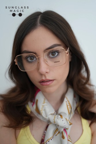 VERSACE VE1303D - ​1412 - ​56 Cadru optic Rose Gold, Negru Pătrat