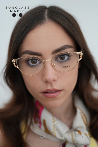 VERSACE VE1309 - 1002 - 54 Cadru optic Aur Cat Eye (Ochi de pisică)