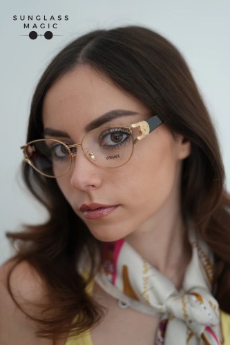 VERSACE VE1309 - 1002 - 54 Cadru optic Aur Cat Eye (Ochi de pisică)