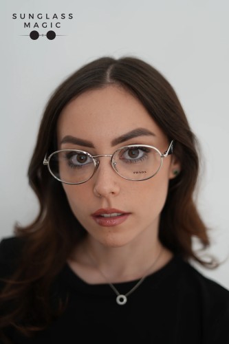 PRADA PR D53VD - 1BC1O1 - 54 Cadru optic Argint Oval