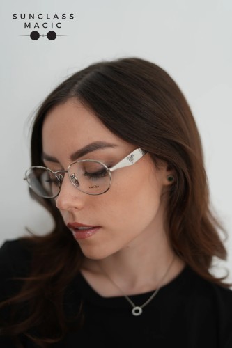 PRADA PR D53VD - 1BC1O1 - 54 Cadru optic Argint Oval