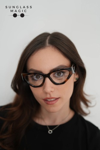 PRADA PR C07V - 20D1O1 - 54 Cadru optic Țestoasă ienupăr Cat Eye (Ochi de pisică)