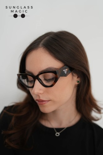 PRADA PR C07V - 20D1O1 - 54 Cadru optic Țestoasă ienupăr Cat Eye (Ochi de pisică)