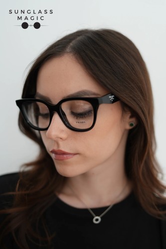 PRADA PR C11V - 16K1O1 - 53 Cadru optic Negru Fluture
