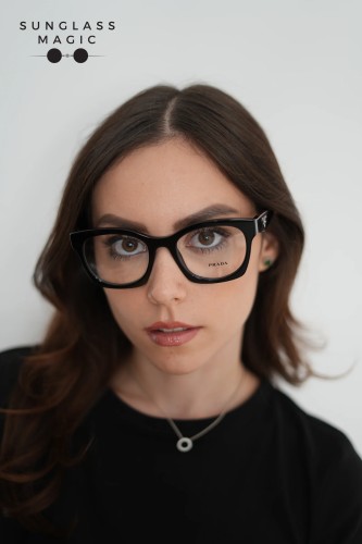 PRADA PR A05V - ​27A1O1 - ​52 Cadru optic Negru Pătrat