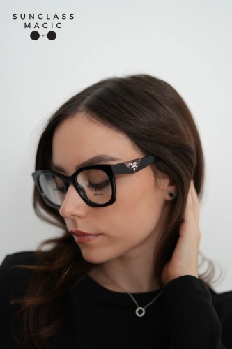PRADA PR A05V - ​27A1O1 - ​52 Cadru optic Negru Pătrat