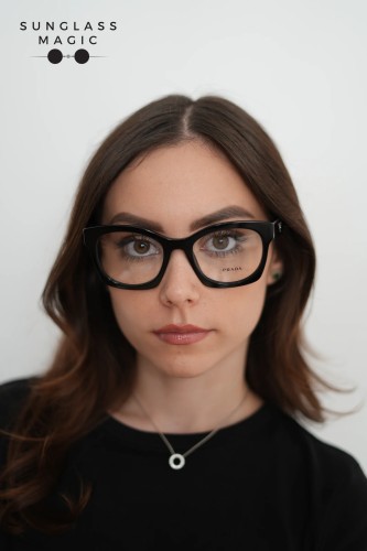 PRADA PR A05V - ​16K1O1 - ​52 Cadru optic Negru Pătrat