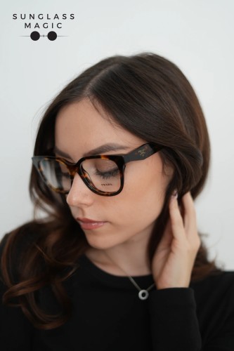 PRADA PR C11V - 14L1O1 - 53 Cadru optic Miere țestoasă Fluture