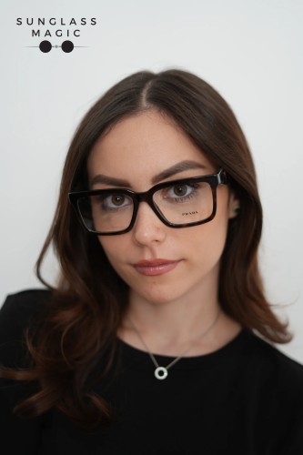 PRADA PR 10YV - ​2AU1O1 - ​54 Cadru optic Havanna, Verde Pătrat