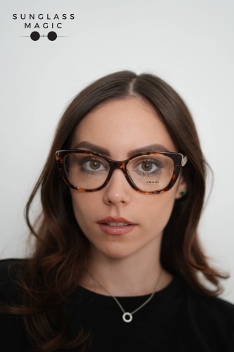 PRADA PR B04V - 07R1O1 - ​53 Cadru optic Havanna Cat Eye (Ochi de pisică)
