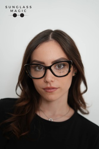 PRADA PR B04V - 3891O1 - ​53 Cadru optic Negru, Havanna Cat Eye (Ochi de pisică)
