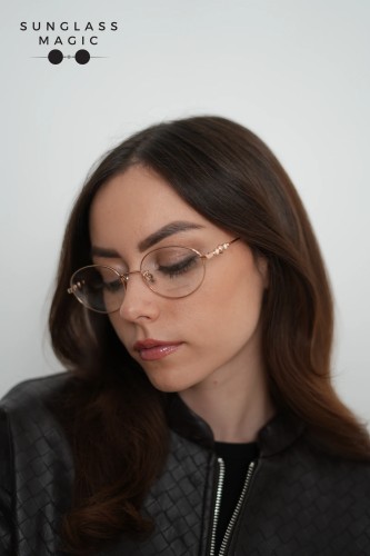 Jimmy Choo JC340/G - 06J - 53 Cadru optic Aur, Havana Oval