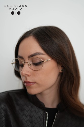Jimmy Choo JC340/G - 2M2 - 53 Cadru optic Aur, Negru Oval